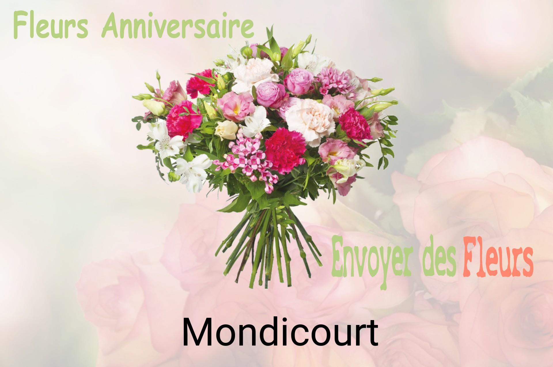 Bouquet de fleurs d’anniversaire livré à Mondicourt