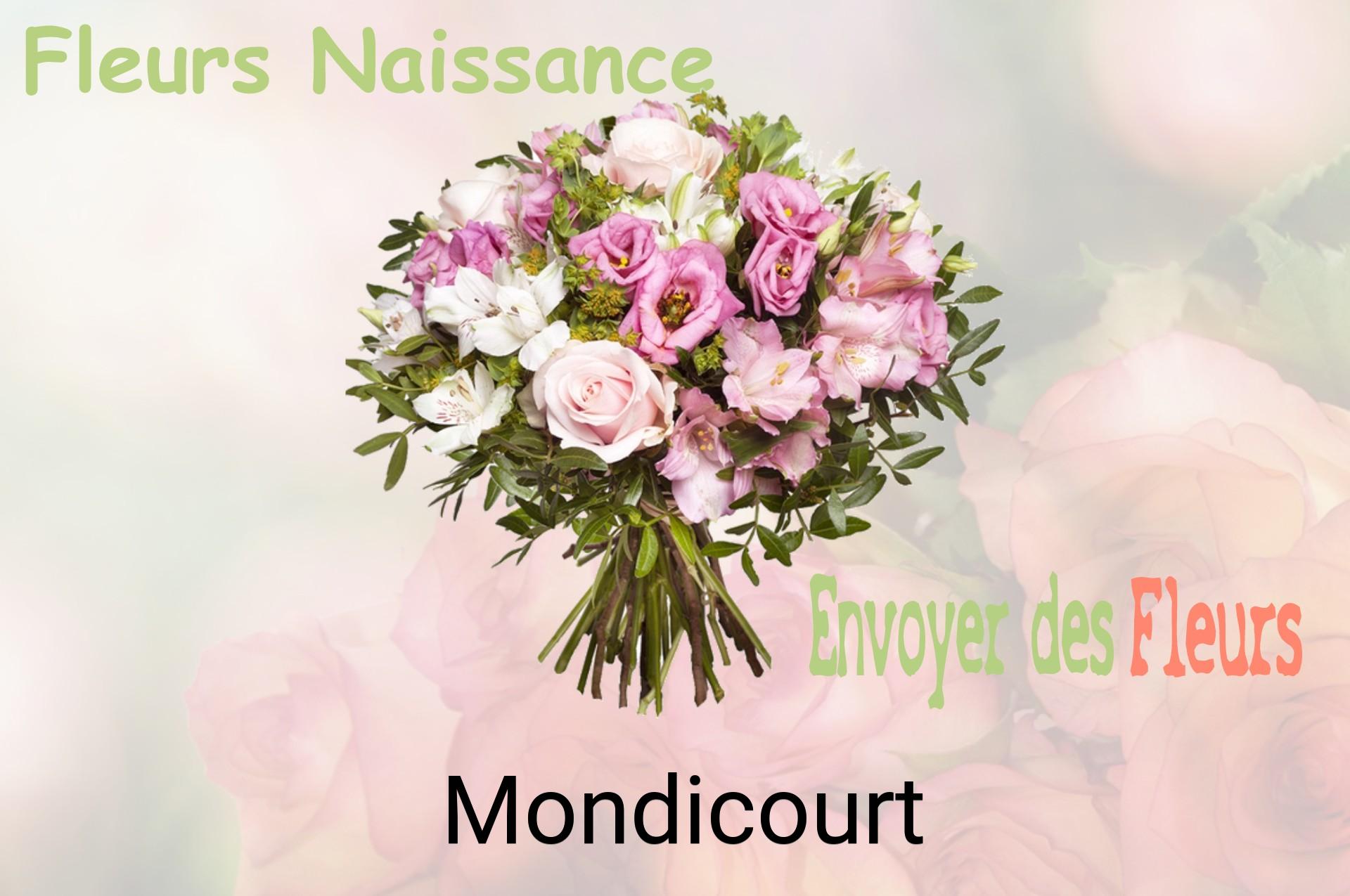 Bouquet de fleurs de naissance livré à Mondicourt